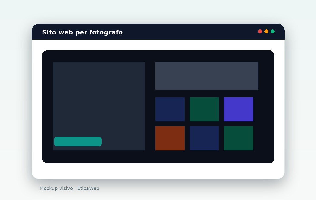 Sito web per fotografo