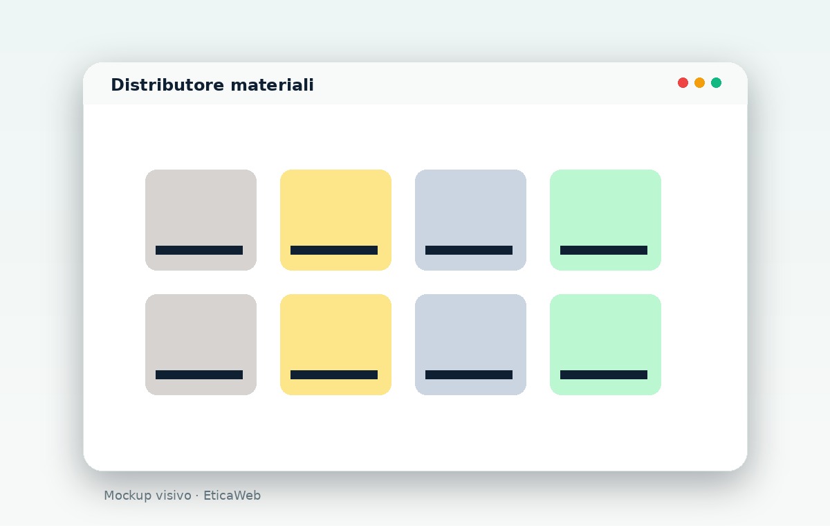 Sito per distributore di materiali