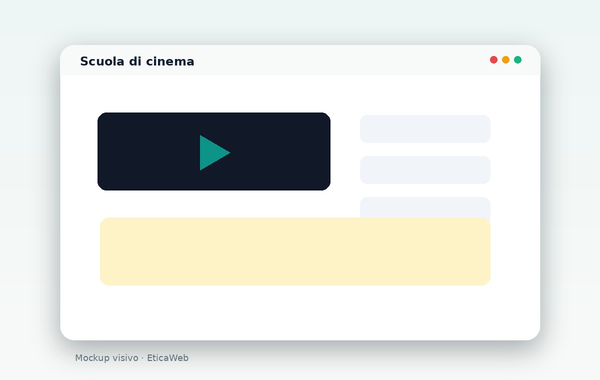 Sito per scuola di cinema